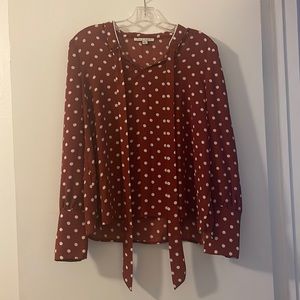 Long Sleeve Tie Blouse